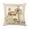 Easter Decor Pillowcases 45X45Cm Linen Pillow Cover Easter Decorations Easter Bunny Eggs Pillowcase Cushion Cover