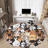 1pc Dogs Pets Office Round Area Rug, Indoor Mat Suitable For Office, Under Office Chairs Bedroom Living Room Home Decor, Room Deco