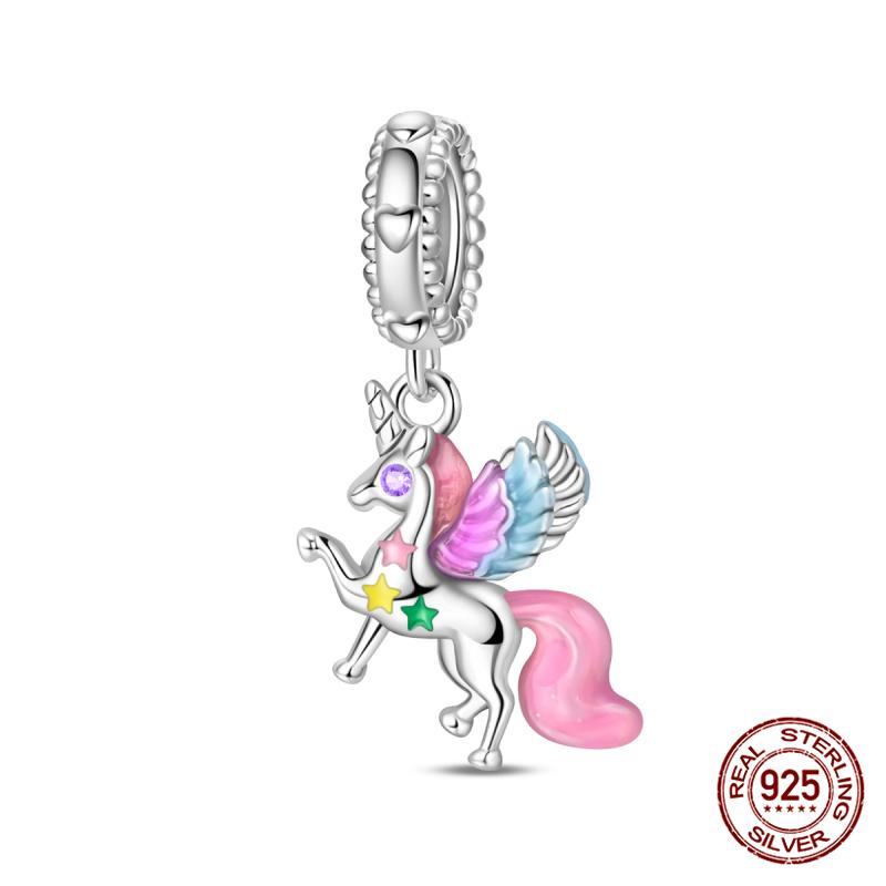New 100% 925 Silver Pumpkin Car Princess & Cactus Pendant Fit 925 Bracelet Jewelry Making Women Gift