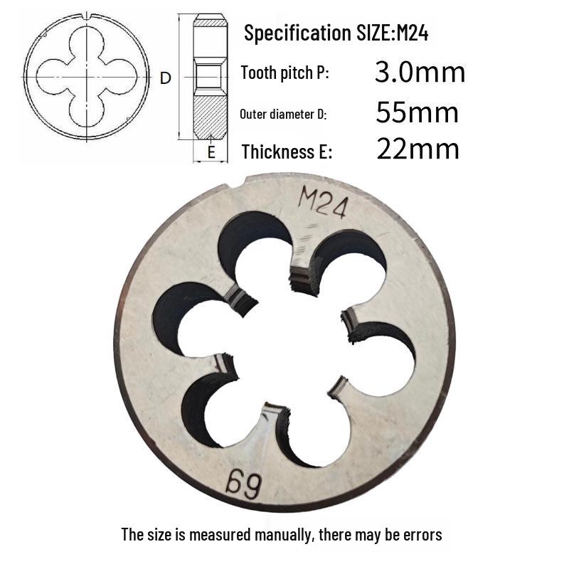 Kulatá vratidlo M24-M26 x 0,5-3 mm, Chod vpřed/vzad, Pravý/Levý závit