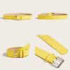 Solid Simple Color Metal Square Buckle Decoration Women Casual Belt For Daily