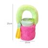 Spliced Color Thermos Cup Sleeve Heat-proof Plush Cup Cover Sweet Bottles Cup Pouch  Bottles Cup