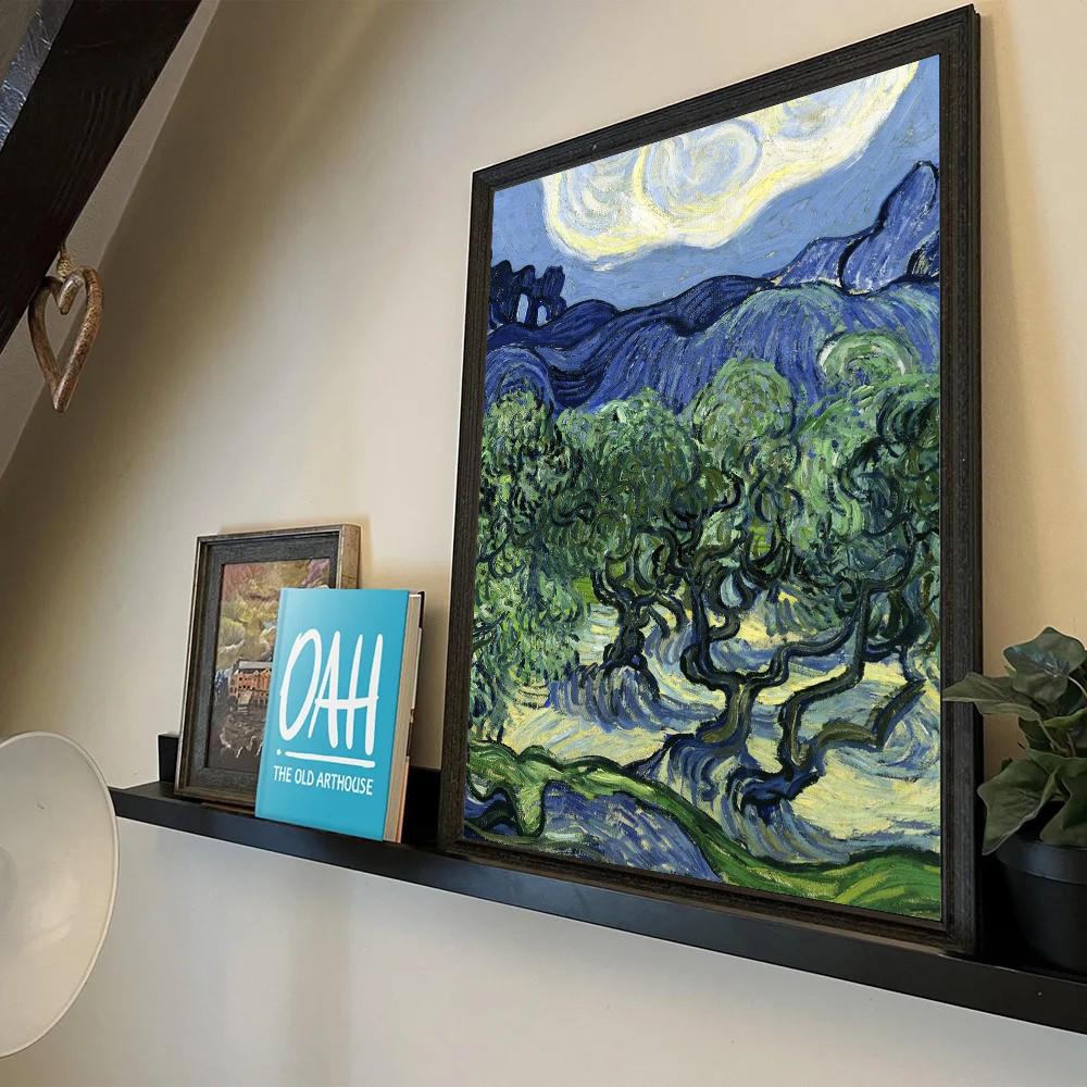 1 Stück Van Gogh Meisterwerk Poster Selbstklebend Kunst Wasserdicht Papier Aufkleber Kaffeehaus Bar Raum Wanddekor