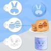 5 Stück/Set Feder Oster Malvorlage PET Schablonen Hase Schmetterling DIY Wand Stoff Papier Basteln Handgemachte Kunst Geschenk D57B
