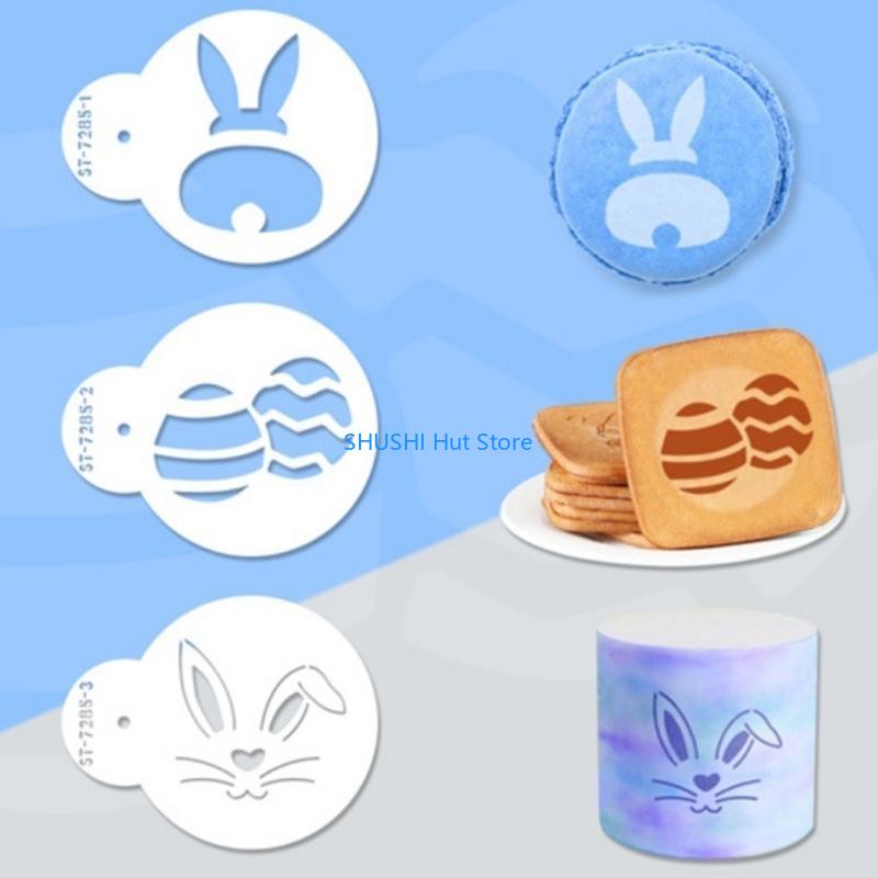 5 Stück/Set Feder Oster Malvorlage PET Schablonen Hase Schmetterling DIY Wand Stoff Papier Basteln Handgemachte Kunst Geschenk D57B