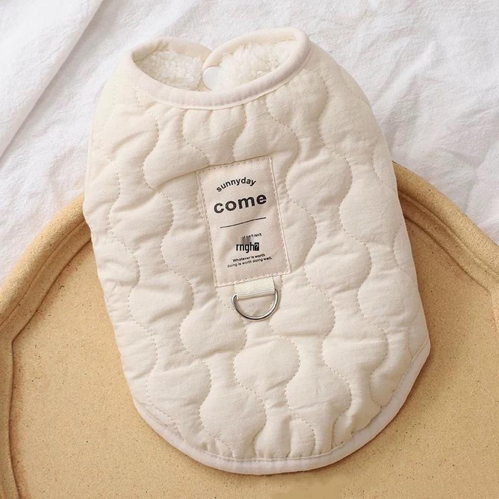 Autumn/Winter Cotton Jacket with Traction Buckle for Small Dogs: Yorkshire, Bichon Frise, Teddy