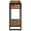 Console Table with Shelf Multicolored Solid Reclaimed Wood