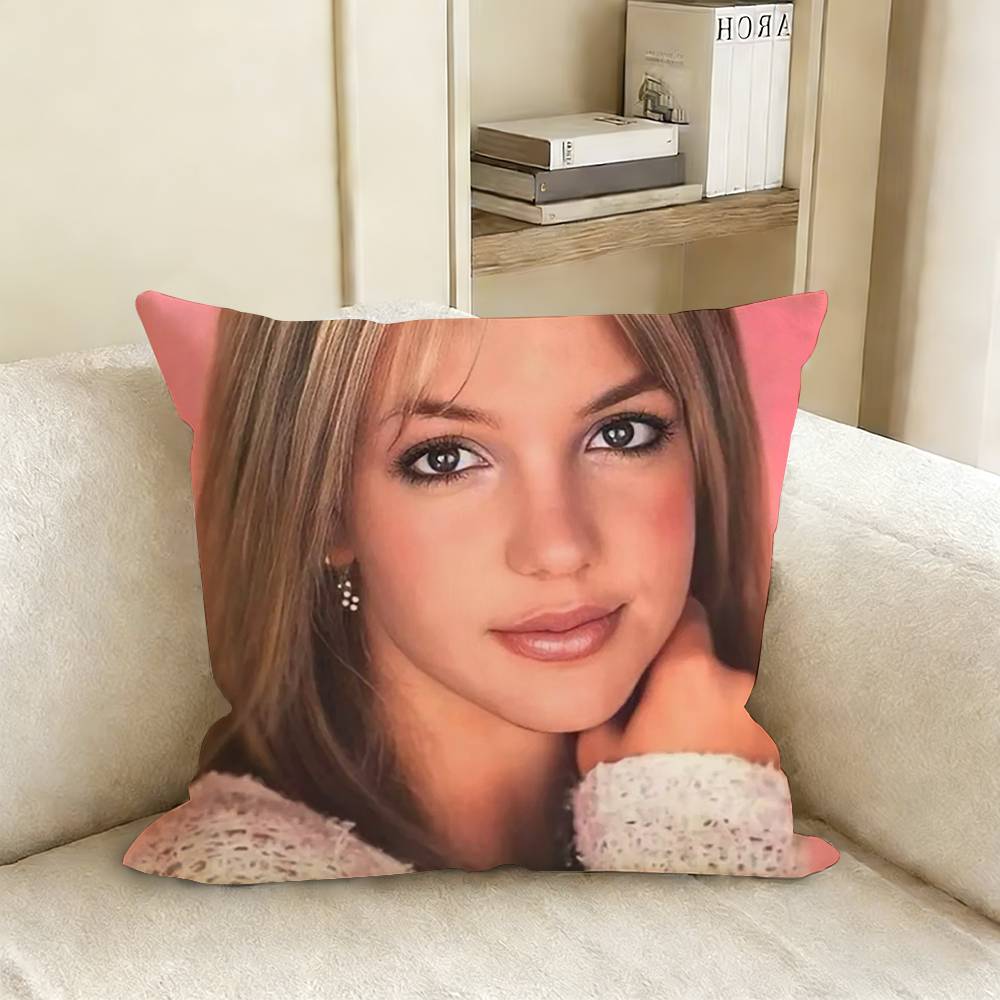 BBritney SSpears Pillow Case Living Room Sofa Cushion Cover Suitable For Home Bedroom Room Decoration
