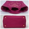 PRADA Canapa Mini Handbag Tote Shoulder Bag Canvas 2WAY Pink Logo Jacquard Women's