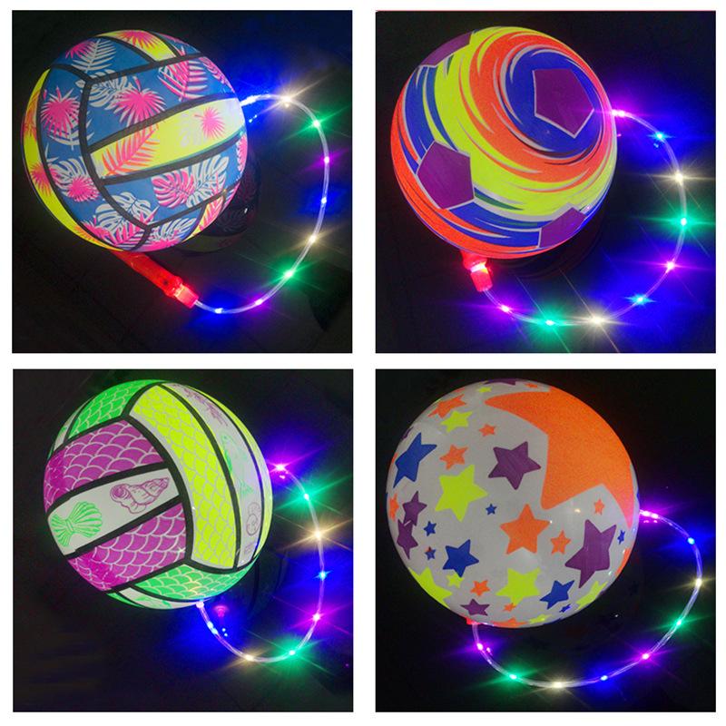 1-10PCS Light Up Flashing Swing Ball Bouncing Toy Party Glow Ball Handheld Exercise Ball Christmas Halloween Gift for Kids