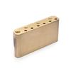 Brass Guitar Bridge Base Brushed Finish Tremolo Drilled Holes
