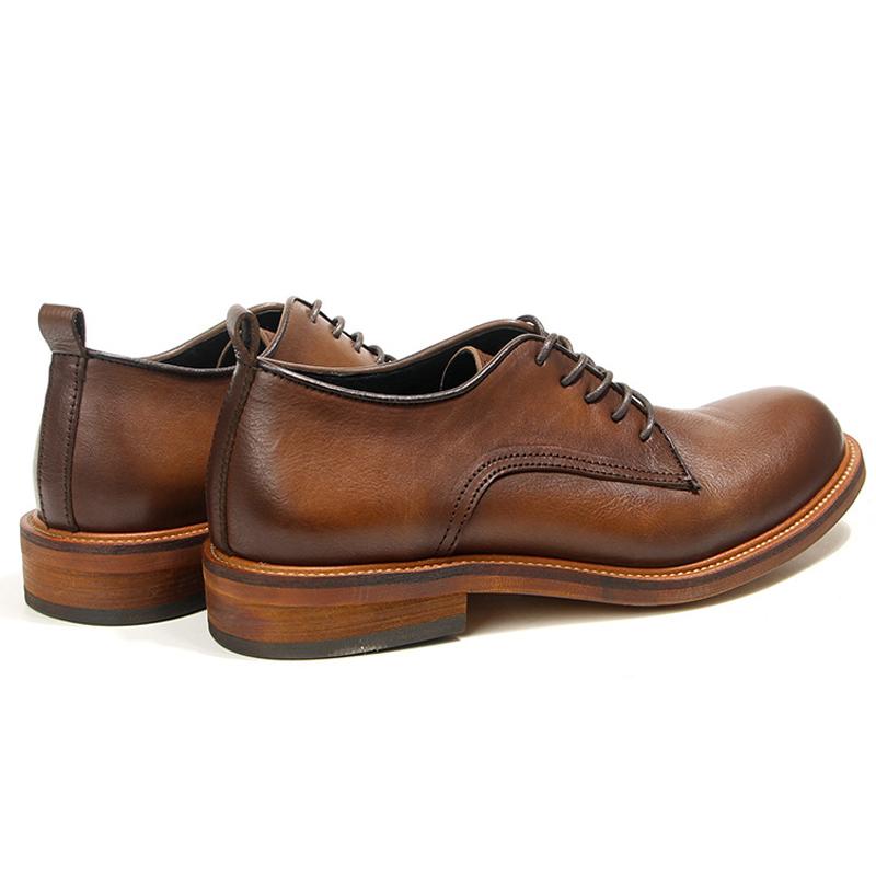 Retro Men Leather Shoes Cow Leather Casual Shoes Men Handmade Genuine Leather Men'S Shoes Comfort Men Formal Shoes Non-Slip