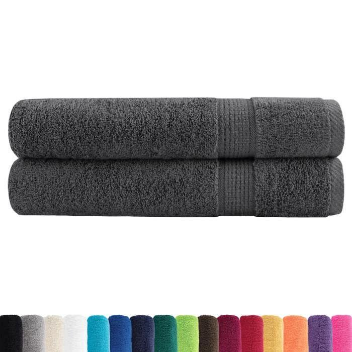 VidaXL Premium Quality Towels 2 Pcs, Shower Towels, Bath Sheets, Bathroom Guest Towels, 137172