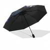 Blue Dragonfly Garden: A Vibrant Circular Art Print Umbrella, Cute Umbrella with Cute Design, Portable 3-Fold Compact Umbrella for Men & Women, Valent