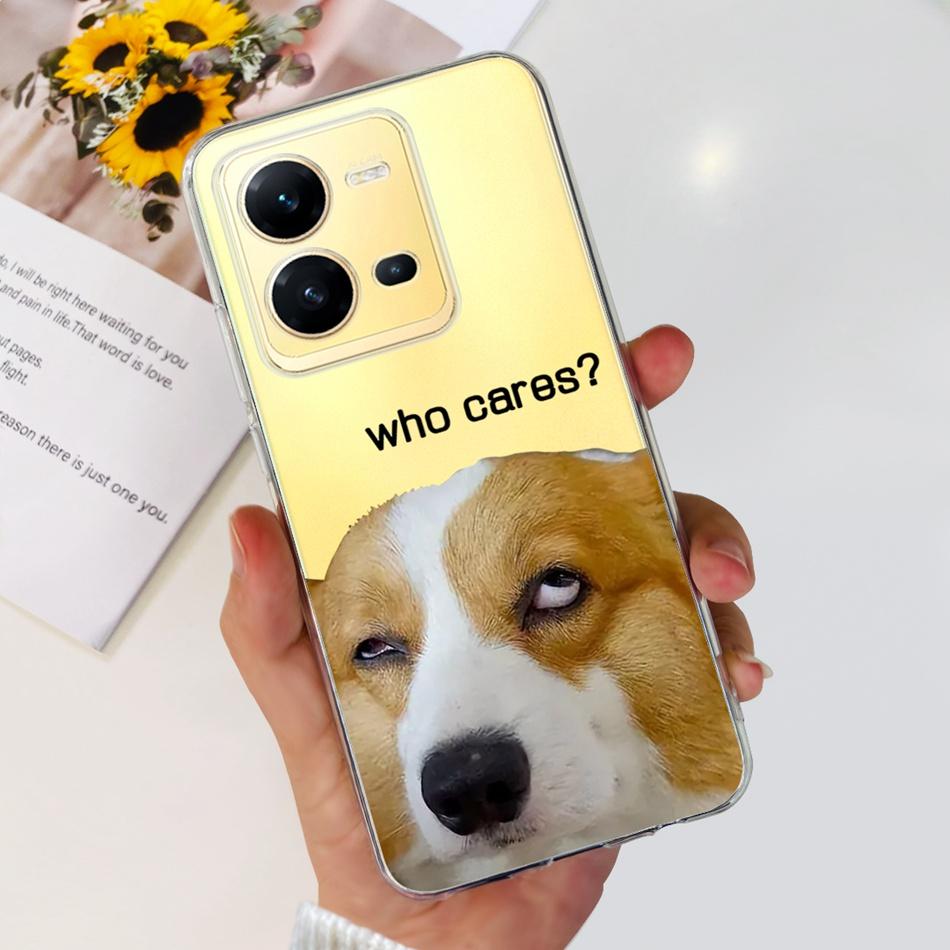 For Vivo V25 5G Case Vivo V25e V 25 25E 4G V2202 V2201 Cute Panda Flower Pattern Soft Silicone TPU Phone Cases
