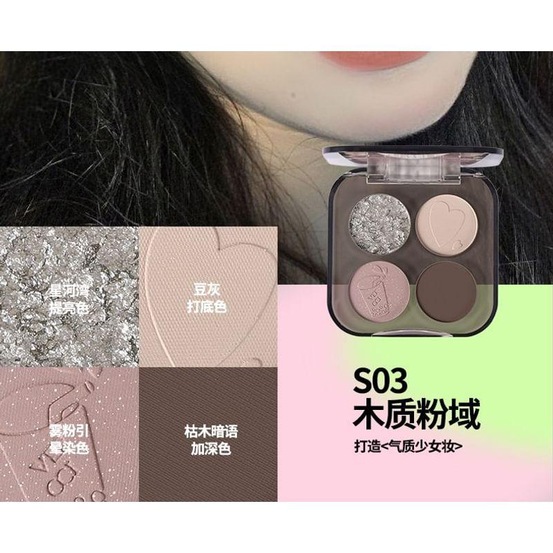 VEECCI - Glitter Quad Eyeshadow Palette - 5 Types