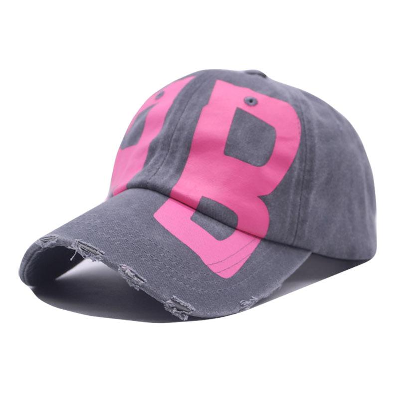 Spring and Autumn New Retro Old Street Graffiti Letter Baseball Cap Female Face Small Edging Washed Couple Hat
