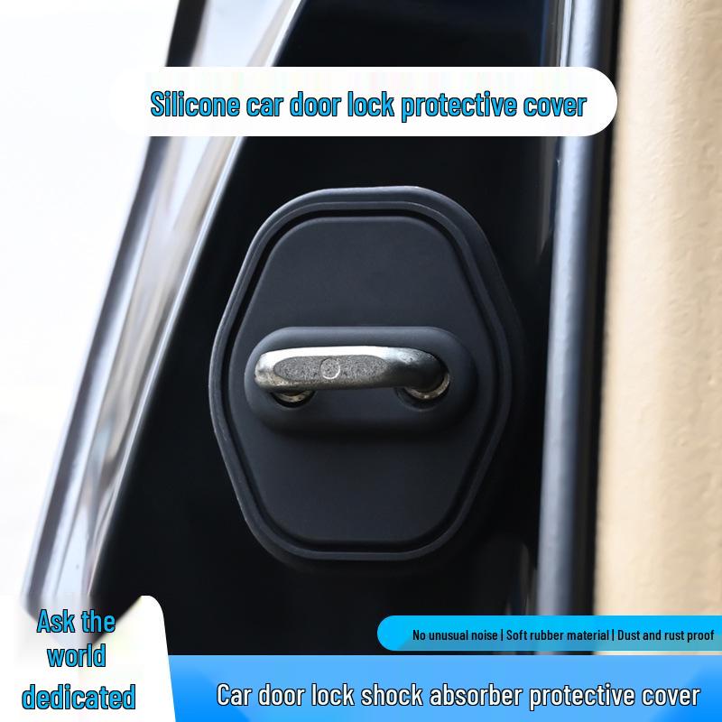 Compatible Silicone Shock-Absorbing Decorative Stickers for Wenjie M5/M7/EV/M9 Door Lock Latch Covers.
