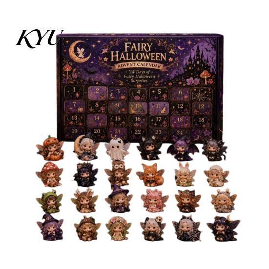 Advent Calendar for Kids Halloween 2026, 24 Day Countdown with Mini Figurines, Holiday Home Decor Collectible Fairy Toy Set Adults, Party Favors