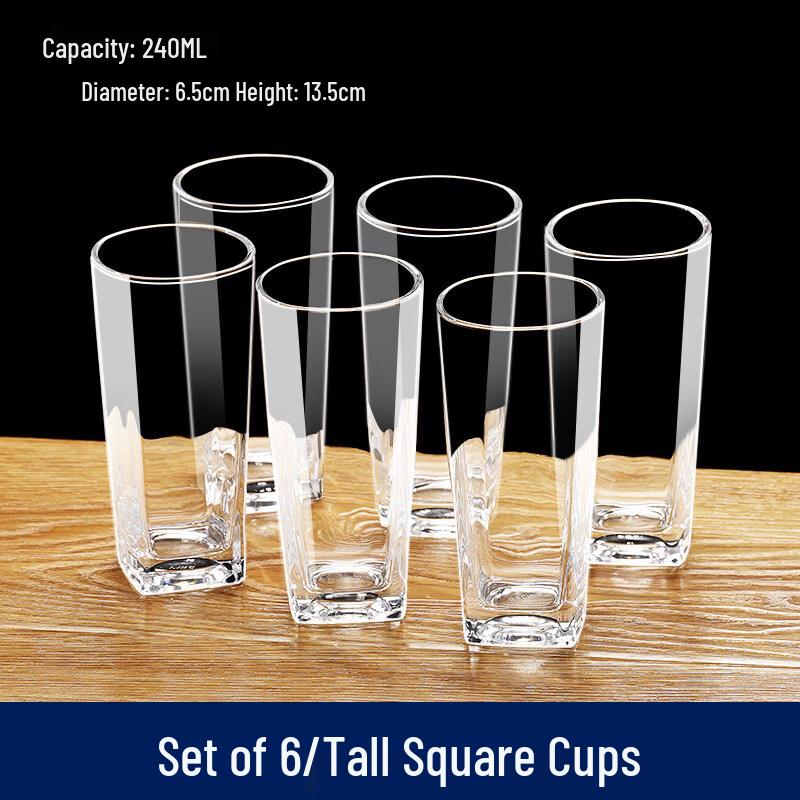 ZISIZ Heat-Resistant Glass Water Cup