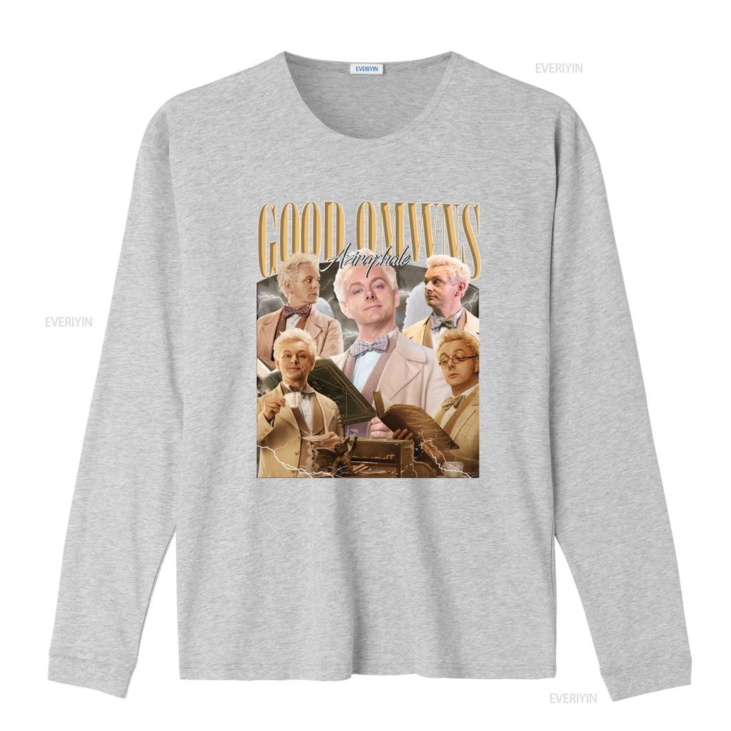 Dobrá znamení Vintage Aziraphale Tričko Retro Pocta Styl 90. let 2023 Bootleg vintage Vyprané Lehce Měkké Pružné Stylové
