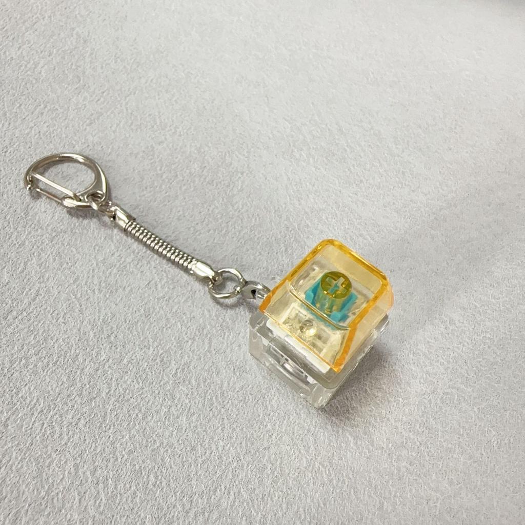 Mechanical Keyboard Keycap Stress Relief Keychain Led Bag Charm Lightweight Click Fidget Key Ring For Office Stress