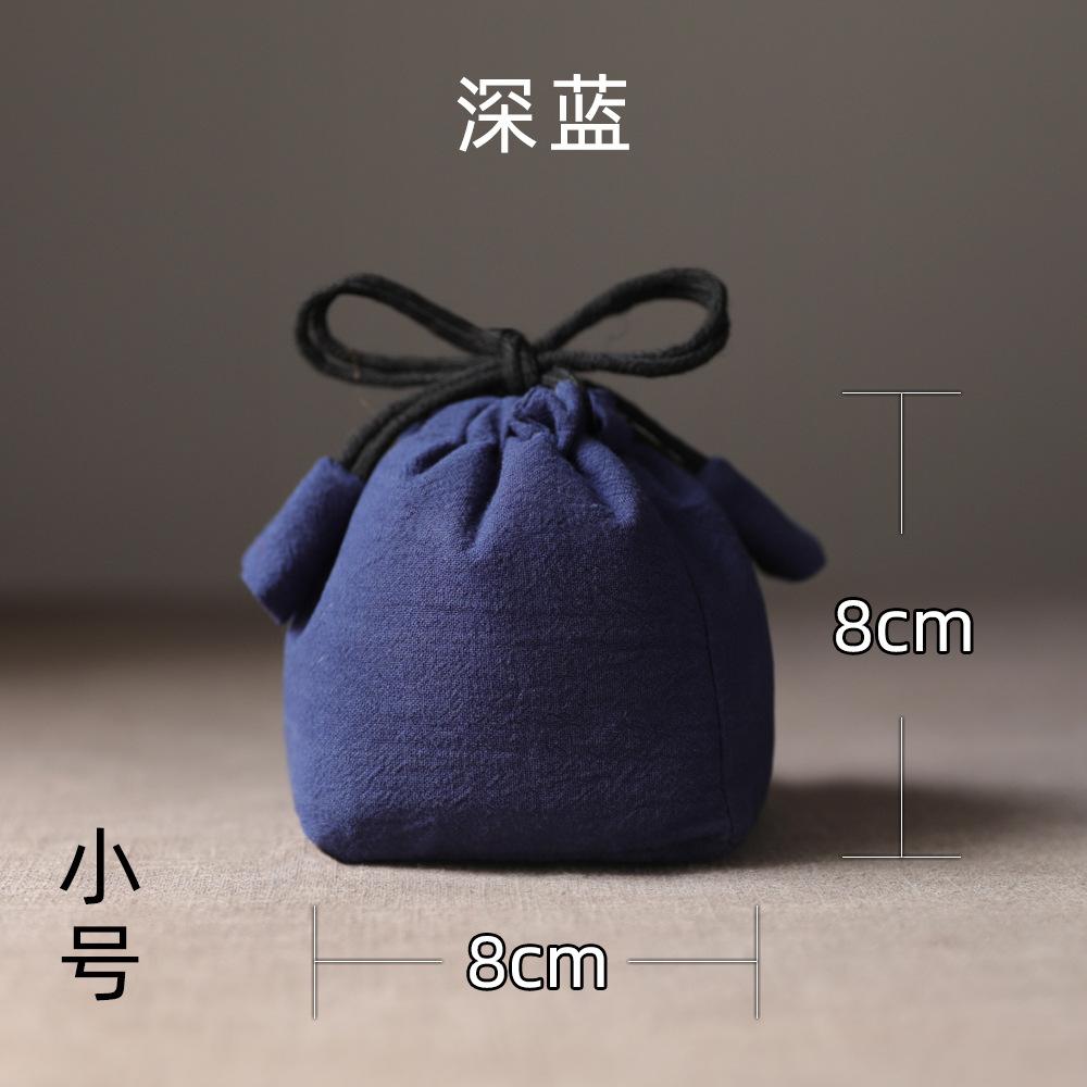 Vintage Storage Bag Portable Travel Tea Set Storage Bag Tea Pots Teacup Drawstring Cloth Bags Kung Fu Tea Ceremony Accessories