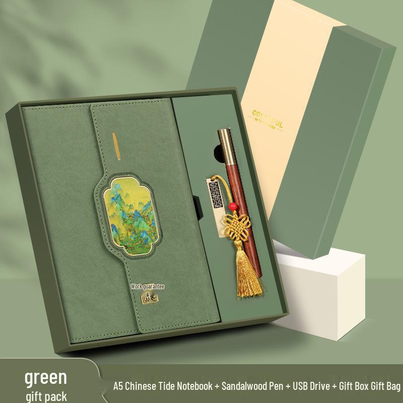 Custom Retro Laptop Gift Set with Notebook and Logo