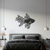 Elegant Metal Wall Art Goldfish Silhouette, Ocean Fish Sculpture for Living Room Bathroom Modern Coastal Home Decor