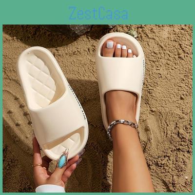 Dicke bequeme Eva-Sohle Damen-Slides rutschfest Casual Innen-Außen-Strandsandalen