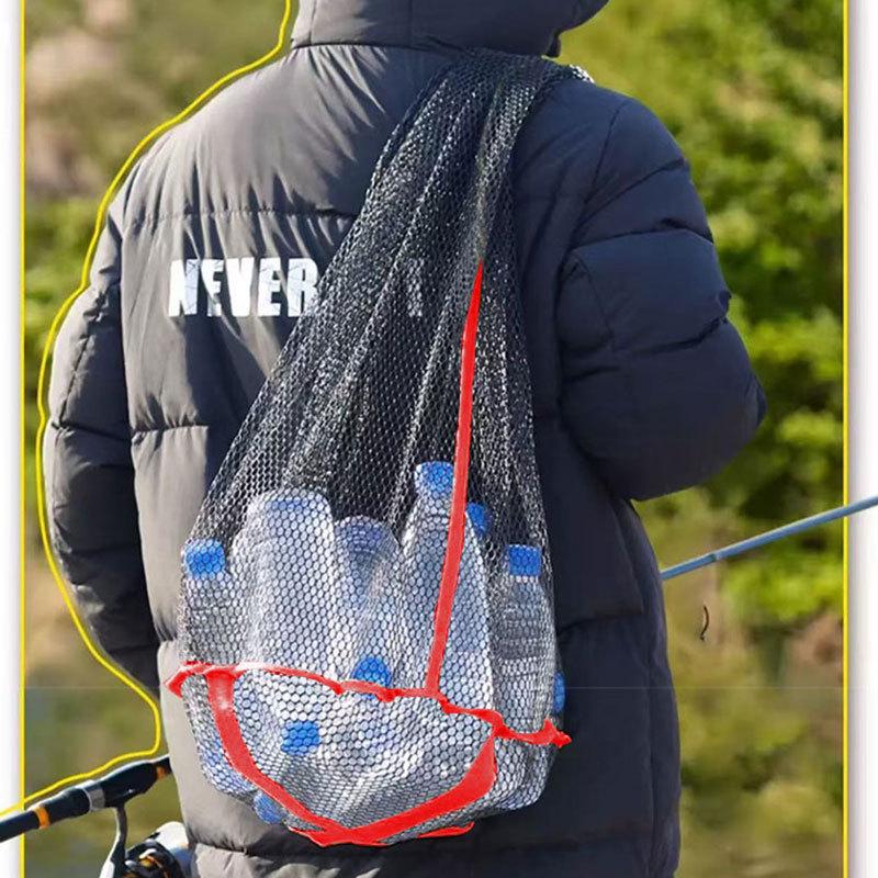 Portable Fish Protection Net Bag, Encrypted Mesh, Oxford Cloth, Drawstring, Sealed Edge, Mini Size for Wild Fishing Corn Wheat Use.