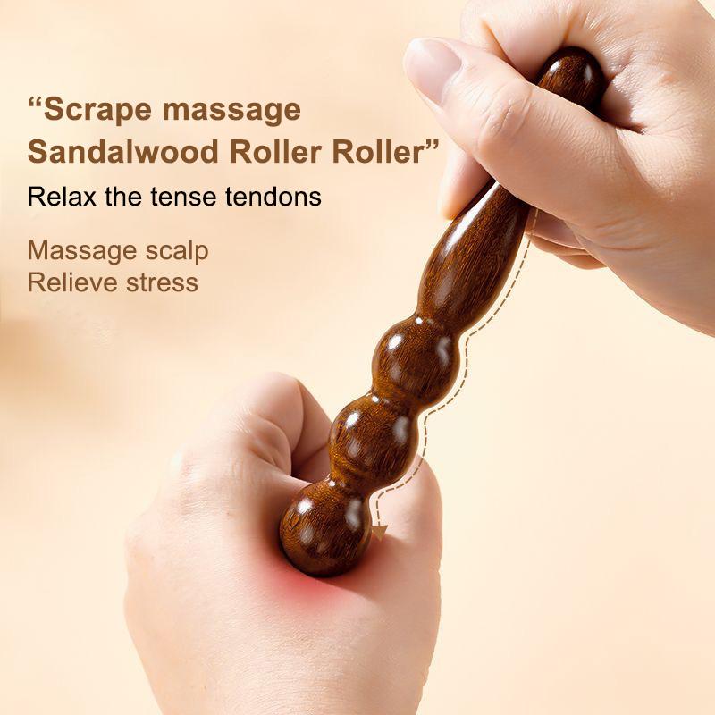 Wood Massage Stick Tool Natural Sandalwood Massager Acupoint Reflexology Tools For Full Body Relaxing Deep Tissue Foot Massage