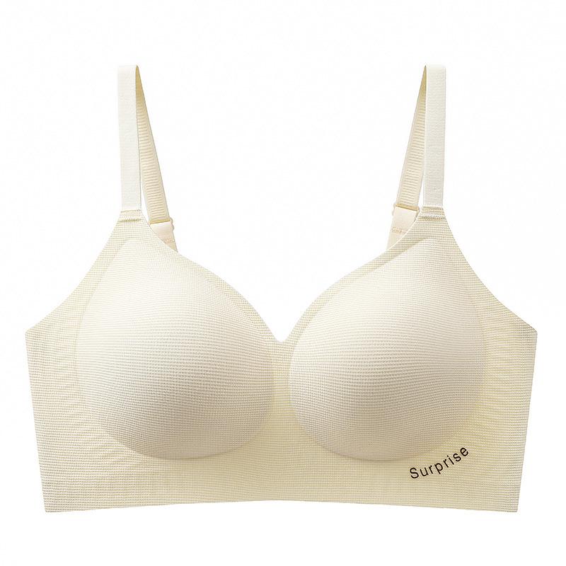 103 Medium-Thick Seamless Push-Up Bra for Women, Anti-Sagging, Wire-Free, with 2CM One-Piece Fixed Cup for Small Chest.