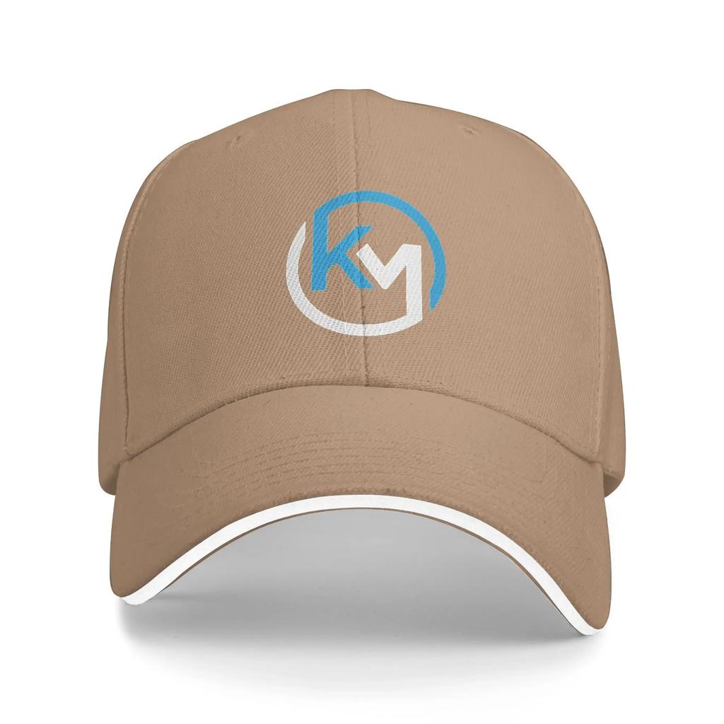 KM Football Soccer White & White Baseball Cap Casual Unisex Unisex Hip Hop Hats Adjustable Print Outdoor Gym Caps