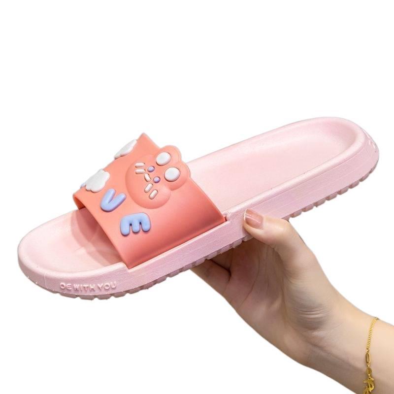Women's Cartoon Non-Slip Summer Slippers: New Style One-Strap for Indoor/Outdoor Use.