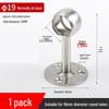 Stainless Steel Wardrobe Hanging Rod Flange Seat for Curtains, Towels, and Clothes Drying