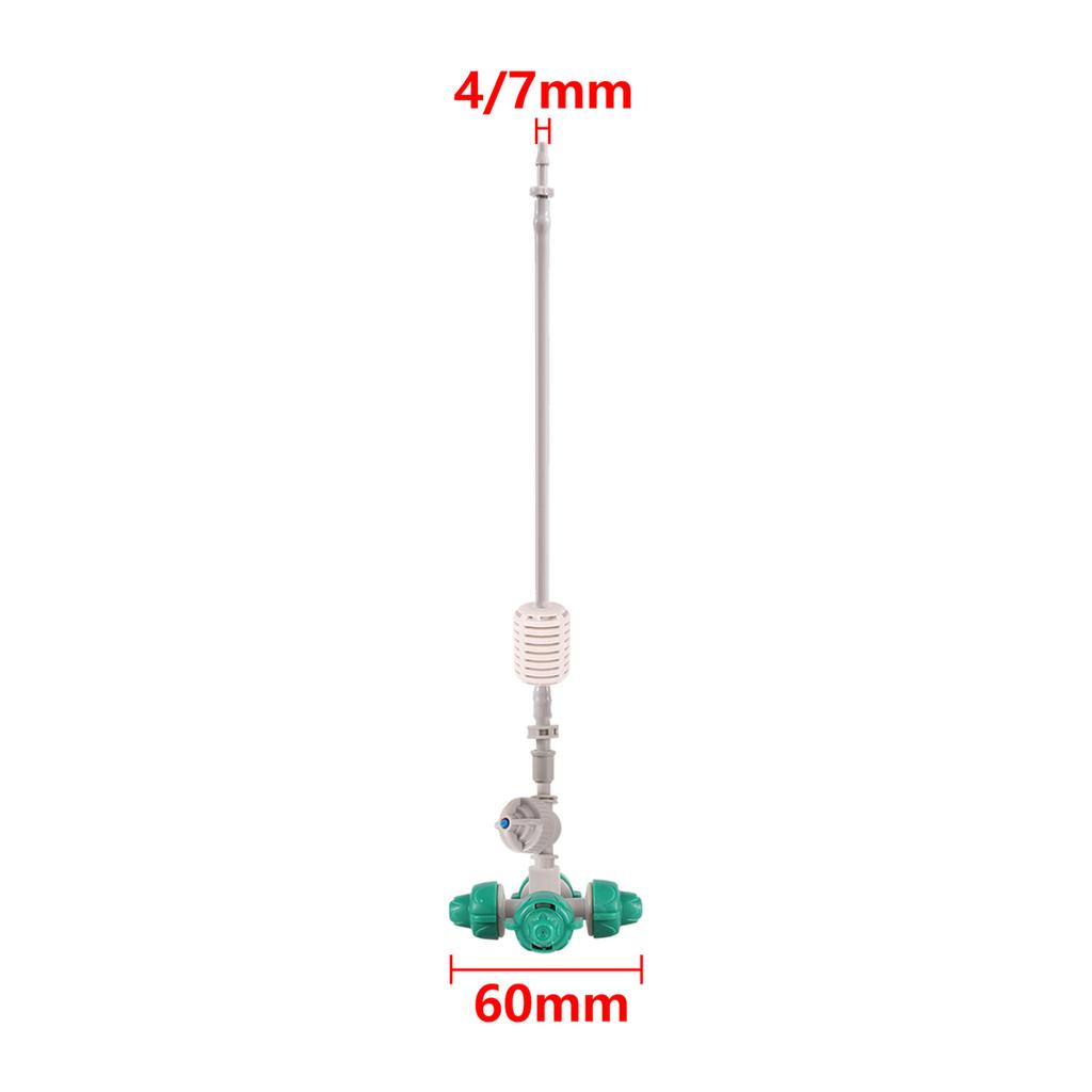 Orifice 0.5mm Cross Atomizing Micro-Nozzles Kit 6mm Hanging Vertical Misting Sprayer Landscaping Cooling Dust Removal Sprinkler