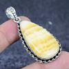Natural Calcite Agate Gemstone 925 Sterling Silver Jewelry Pendant 2.21" e2j50