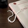 Yinruitai S925 Sterling Silver Freshwater Pearl Necklace & AB Chain Bracelet for Women