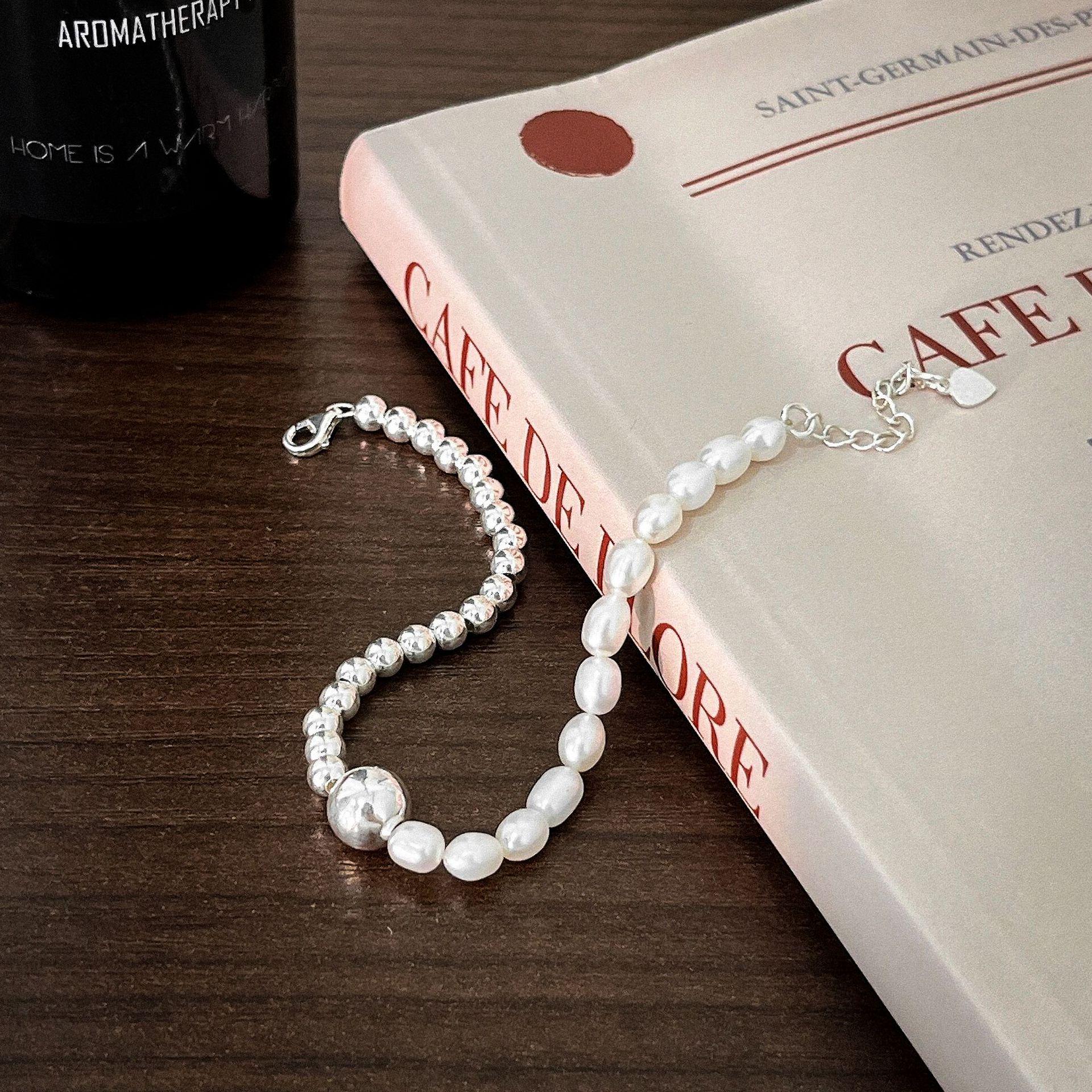 

Yinruitai s925 Стерлинговое серебро Ожерелье из пресноводного жемчуга и браслет-цепочка AB для женщин 925 Silver