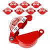 8pcs Red Padlocks Cylinder Tank Lockout Safety Valve Padlock ABS Outdoor Faucet Lock Gas Tank Lock Valve Lockout Device
