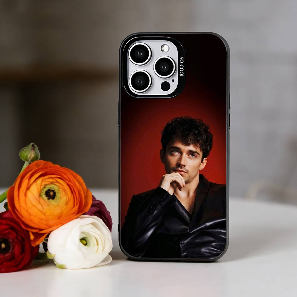 C-Charles Leclerc Phone Case For iPhone 17,16,15,14,13,12,11 Plus,Pro Max,XS,Colorful Silver Phone Case Funda Cover