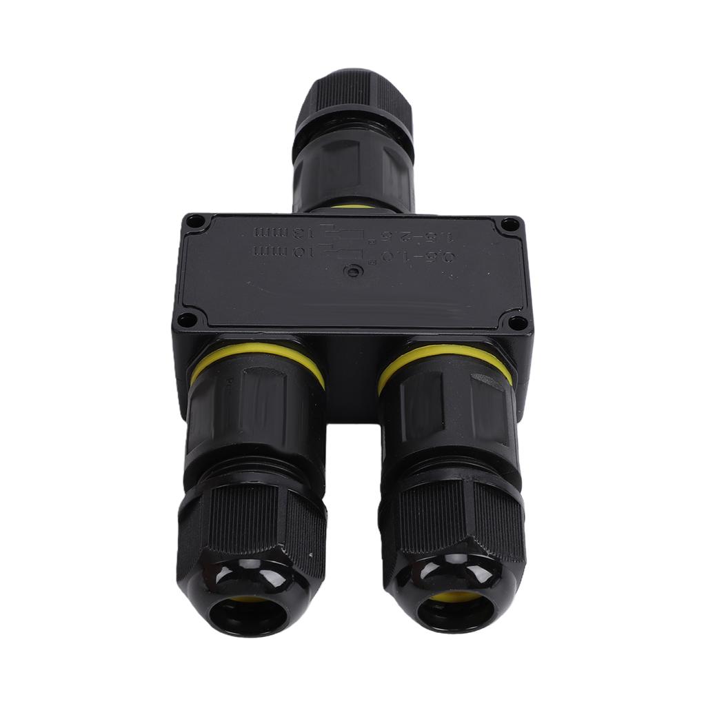 2 Pcs Water Proof Junction Box IP68 3 Way 3P 24A M20 Electrical Quick Release Cable Connector Outdoor Junction Box for