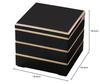 J-kitchens Jubako Made in Japan 3 Tiers 6.5 Dimensions Kurobuchikin 19.4cm x 19.4cm x 19.2cm