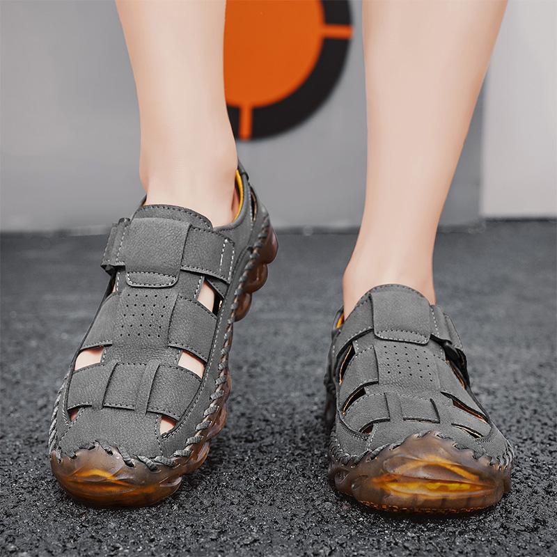 Fashion Hot Sale 2025 Men's Big Size 38-48 Handcrafted Hemp Sandals Vintage Casual Slippers Wide Toe Soft Sole Summer Outdoor Sandals