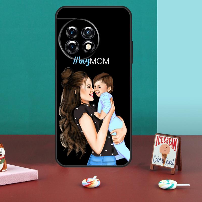 Super Dad Mom Baby Girl Twin Case For OnePlus 11 8 9 10 Pro 8T 9R 9RT 10T OnePlus Nord 2 2T CE 3 Lite N30 N20 N10 Cover