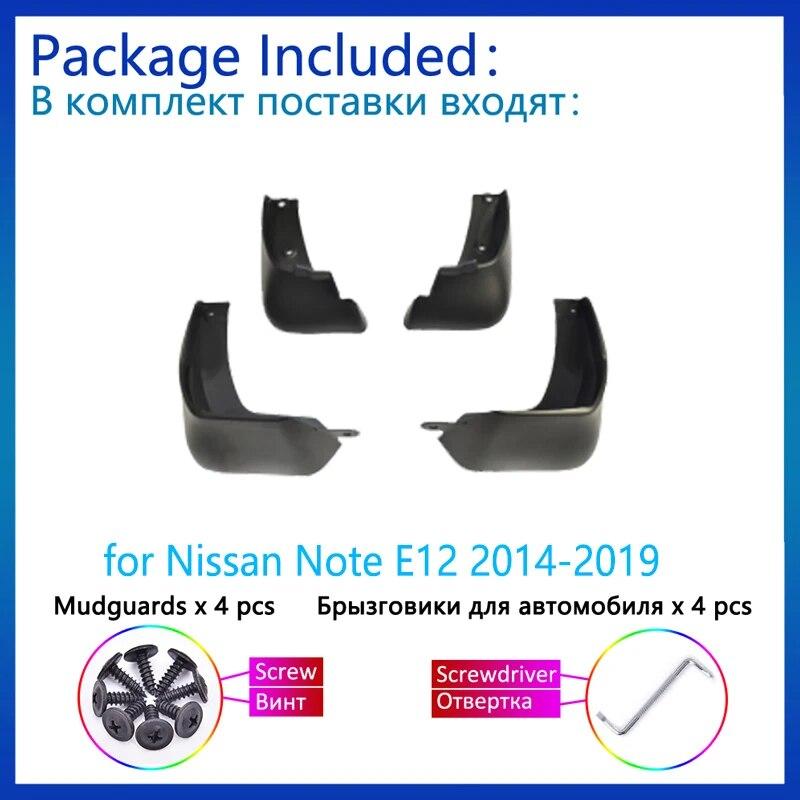 Car Flaps 4x for Nissan Note E12 2014~ MudFlaps Front Rear Mudguards Fender Auto Accessories New Upgrade Mud Guard Splash