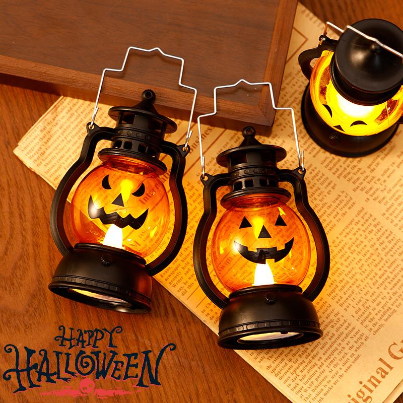 Halloween Pumpkin Lamp Ghost Face LED Lantern Halloween Décor Eerie Light for Indoor Horror Parties Home Ambiance Haunted House