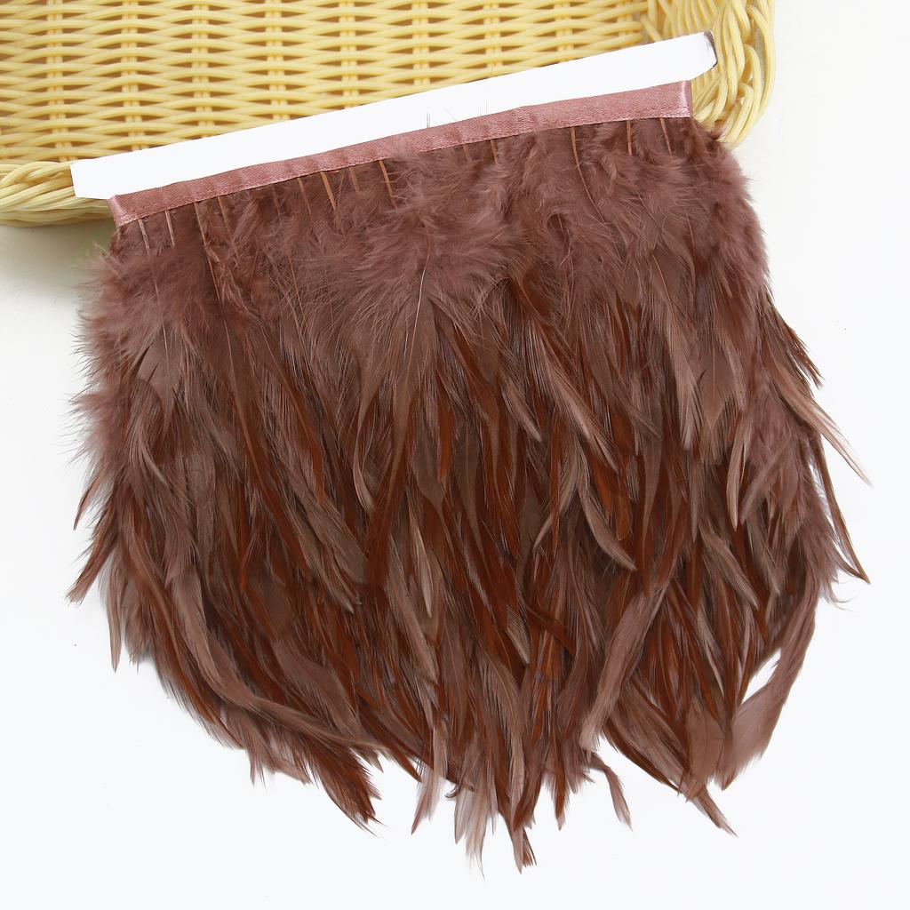 Feather1/5/10 Meter Rooster Chicken Feather Trims 4-6 Inch Natural Feathers for DIY Crafts Costume Clothing Hat Mask Making