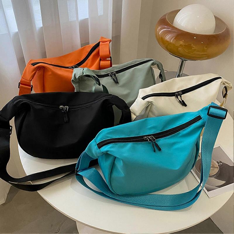 Women Chest Bag Half Moon Shape Adjustable Large Capacity Crossbody Bag Fanny Bag for Daily Life